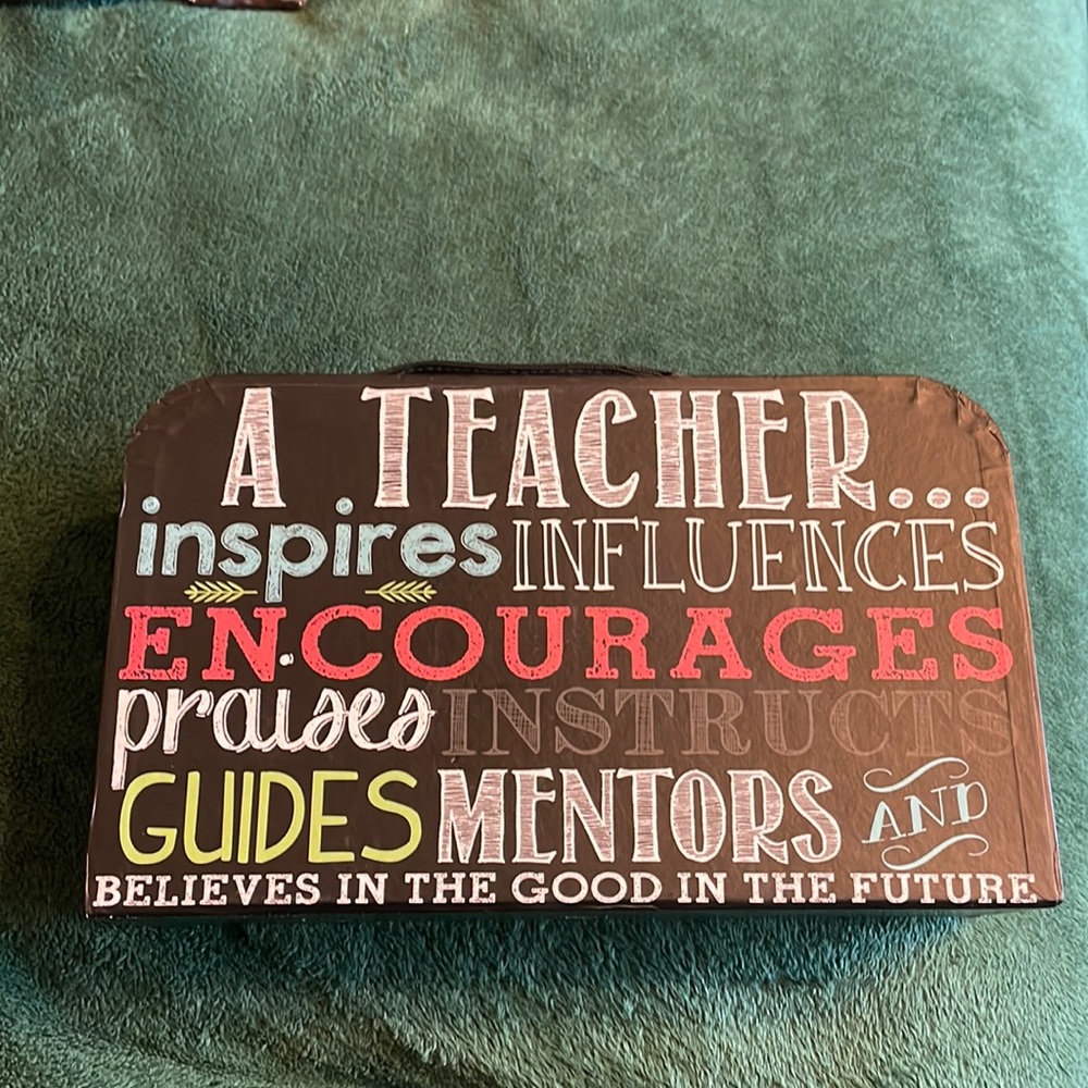 Teacher box , never used ,lovely sayings all around